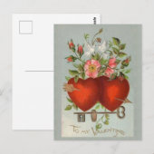 Valentijn harten Briefkaart (Voorkant / Achterkant)