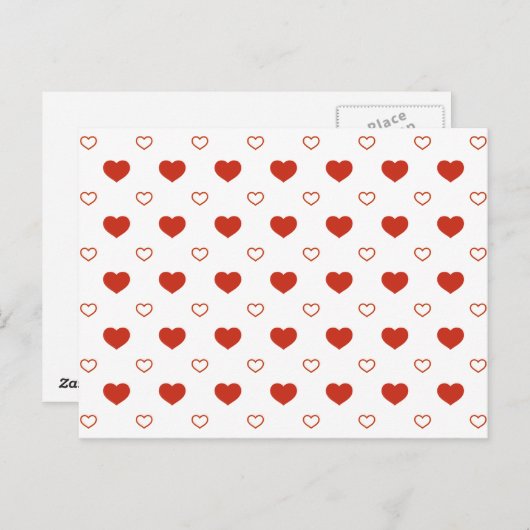 Valentijn Harten Briefkaart (Voorkant / Achterkant)