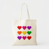 Valentijn Harten Canvas tas (Voorkant)