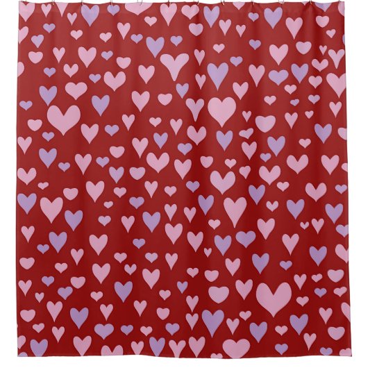 Valentijn harten douchegordijn (Voorkant)