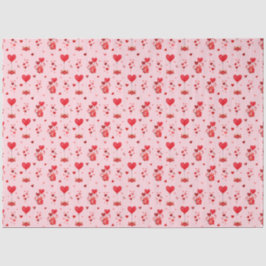 Valentijn Harten en ballonnen op roze Tissuepapier