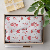 Valentijn Harten en ballonnen op wit Tissuepapier (Geschenk)