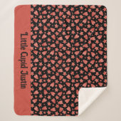 Valentijn Harten en sterren Pattern Sherpa Blanket Deken (Voorkant)