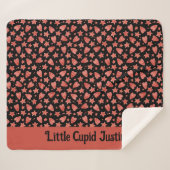 Valentijn Harten en sterren Pattern Sherpa Blanket Sherpa Deken (Voorkant (horizontaal))