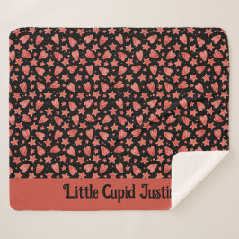 Valentijn Harten en sterren Pattern Sherpa Blanket Sherpa Deken