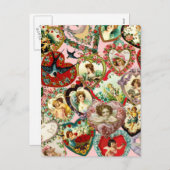  Valentijn harten Feestdagenkaart (Voorkant / Achterkant)