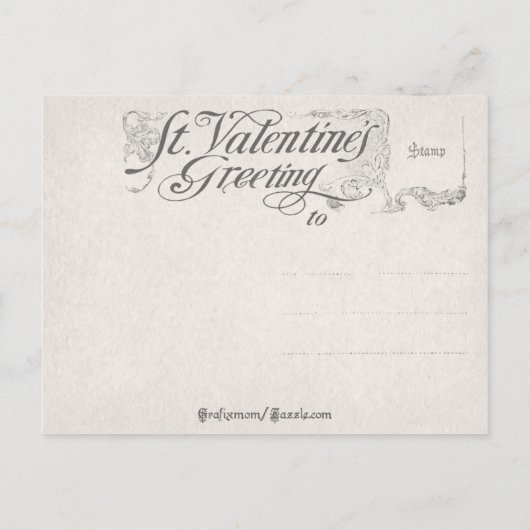 Valentijn harten Feestdagenkaart (Achterkant)