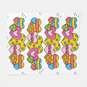 Valentijn harten fleece deken (Voorkant (Horizontaal))