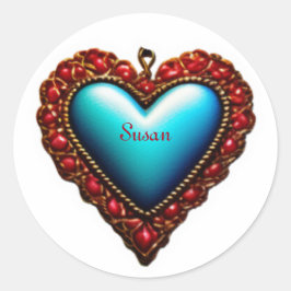  Valentijn harten,  harten, Ronde Sticker