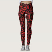 Valentijn_harten leggings zwart (Voorkant)