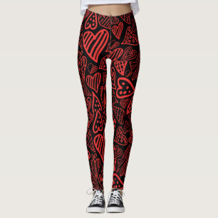 Valentijn_harten leggings zwart
