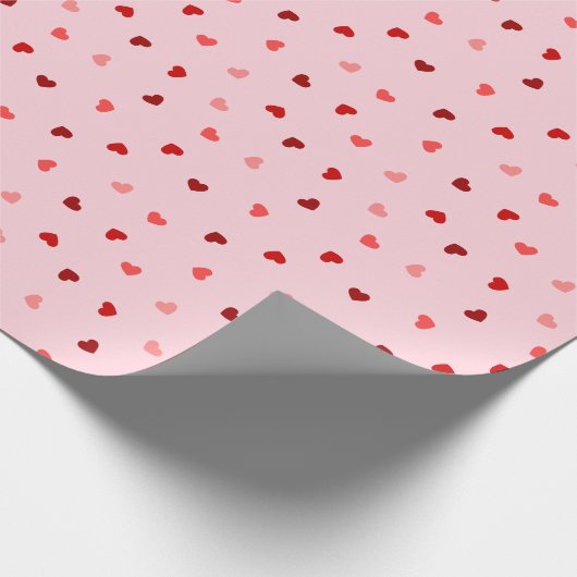Valentijn Harten op roze Cadeaupapier (Hoek)