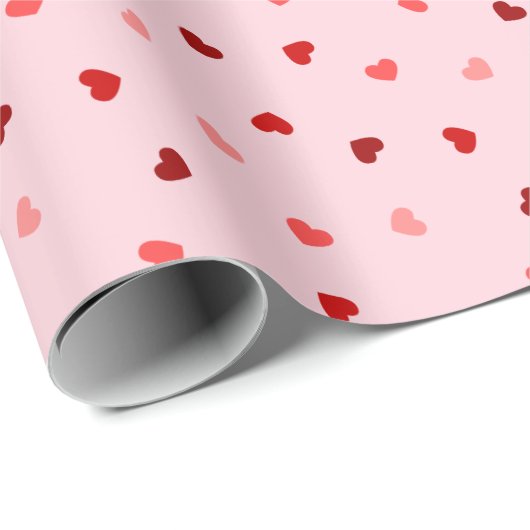 Valentijn Harten op roze Cadeaupapier (Rol Hoek)
