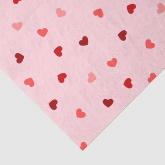 Valentijn Harten op roze Tissuepapier (Detail)
