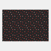 Valentijn Harten op roze, wit en zwart Inpakpapier Vel (Voorkant 3)