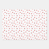 Valentijn Harten op roze, wit en zwart Inpakpapier Vel (Voorkant 2)