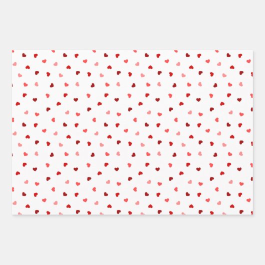 Valentijn Harten op roze, wit en zwart Inpakpapier Vel (Voorkant 2)