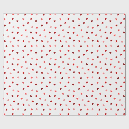 Valentijn Harten op wit Cadeaupapier (Vlak)
