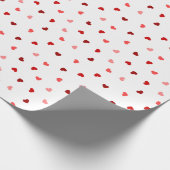 Valentijn Harten op wit Cadeaupapier (Hoek)