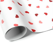 Valentijn Harten op wit Cadeaupapier (Rol Hoek)