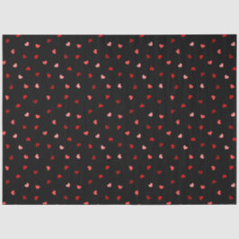 Valentijn Harten op zwart Tissuepapier