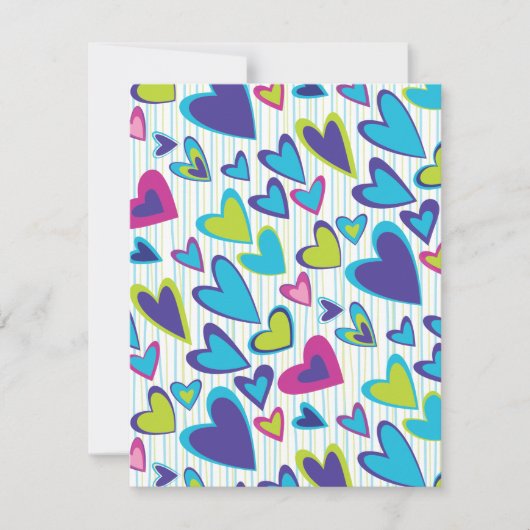 Valentijn Harten Platte Kaart Sjabloon (Voorkant)