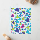 Valentijn Harten Platte Kaart Sjabloon (Voorkant / Achterkant in situ)