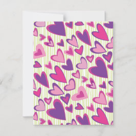 Valentijn Harten Platte Kaart Sjabloon