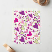 Valentijn Harten Platte Kaart Sjabloon (Voorkant / Achterkant in situ)