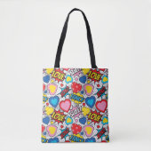 Valentijn Harten Pop Art Tote Bag (Voorkant)