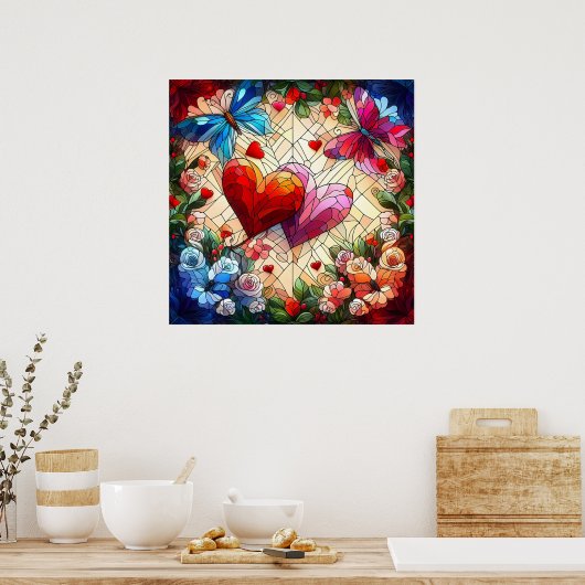 Valentijn Harten Poster (Keuken)