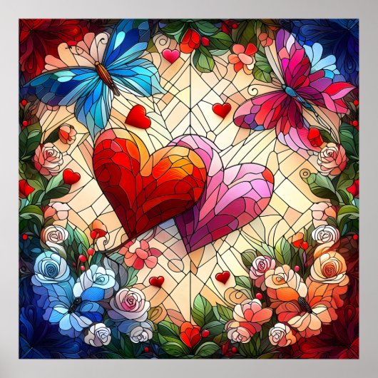 Valentijn Harten Poster (Voorkant)