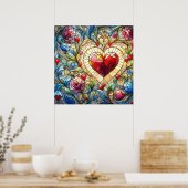 Valentijn Harten Poster (Keuken)