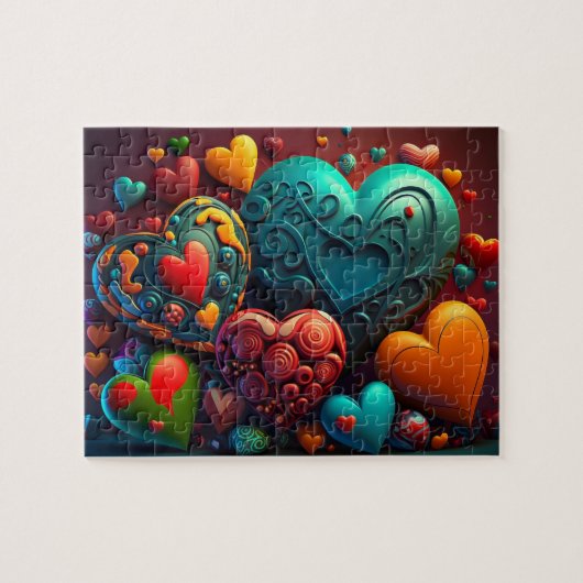 Valentijn Harten Puzzle Legpuzzel (Horizontaal)