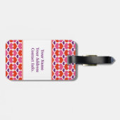 Valentijn Harten Quilt Monogram Bagagelabel (Achterkant horizontaal)
