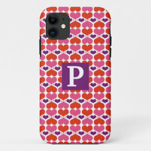 Valentijn Harten Quilt Monogram Case-Mate iPhone Case