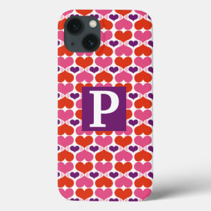 Valentijn Harten Quilt Monogram Case-Mate iPhone Case