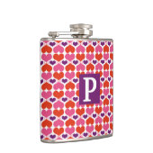 Valentijn Harten Quilt Monogram Heupfles (Rechts)