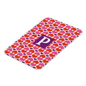 Valentijn Harten Quilt Monogram Magneet (Linkerzijde)