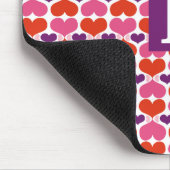 Valentijn Harten Quilt Monogram Muismat (Hoek)