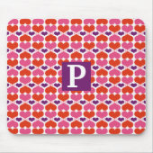 Valentijn Harten Quilt Monogram Muismat (Voorkant)