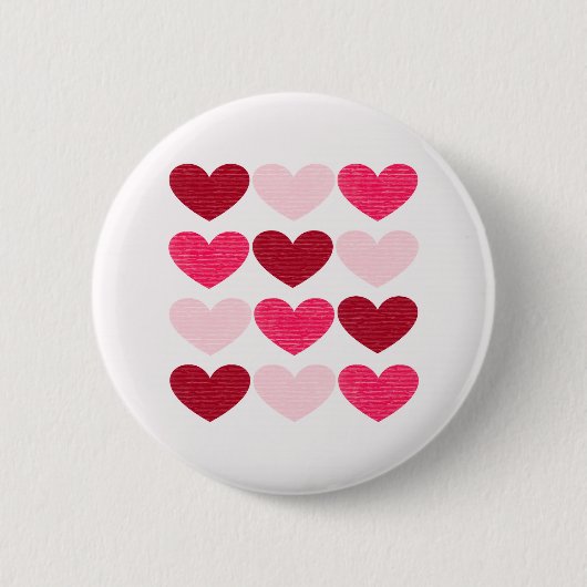 Valentijn harten ronde button 5,7 cm (Voorkant)