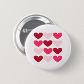 Valentijn harten ronde button 5,7 cm (Voorkant /achterkant)