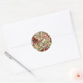 Valentijn harten Ronde Sticker (Envelop)