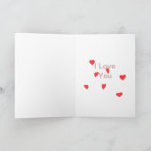 Valentijn Harten roze en rood Feestdagen Kaart (Binnen)