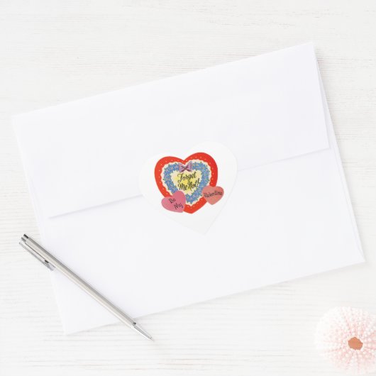  Valentijn Harten Stickers (Envelop)