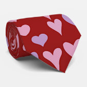 Valentijn harten stropdas (Opgerold)