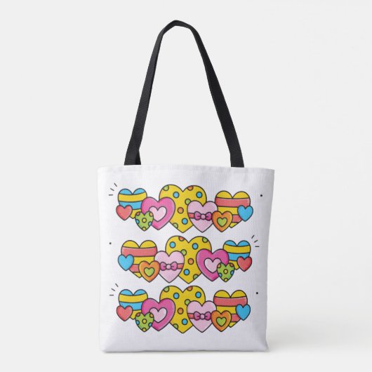 Valentijn harten tote bag (Achterkant)