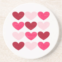 Valentijn harten zandsteen onderzetter