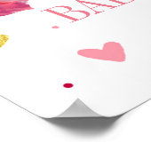 Valentijn Harthday Baby shower Welkomstteken Poster (Hoek)